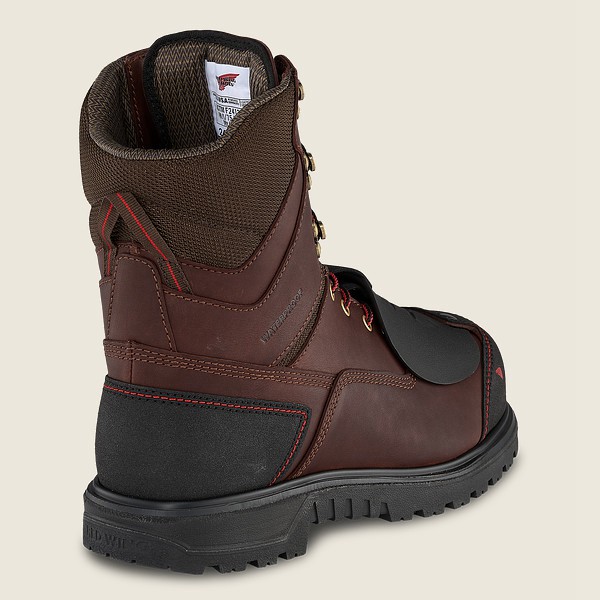 Safety Støvler Herre - Red Wing Brnr Xp - 8-Inch Waterproof Toe Metguard - Brune/Sort - WTILNR-910